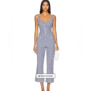 Frankie's Bikinis Parlour Poplin Blouse and Capri Set in Seaside Gingham